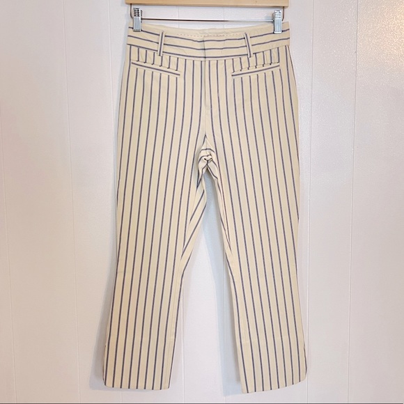 Anthropologie The essential Slim Stripes Crop Pants Size 0 - Picture 4 of 10
